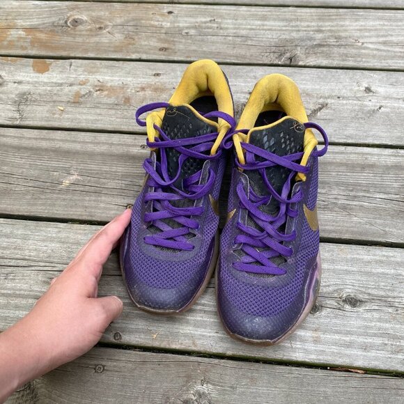 RARE 2015 Nike Kobe 10 Low Nike ID Lakers Size 10 'Iroquois' - Picture 2 of 9